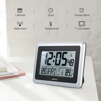 Temperature Meter Indoor and Outdoor Thermometer Alarm Clock Weather Forecast Station Temperature Monitor with American Signal
Temperature Meter Indoor and Outdoor Thermometer Alarm Clock Weather Forecast Station Temperature Monitor with American Signal