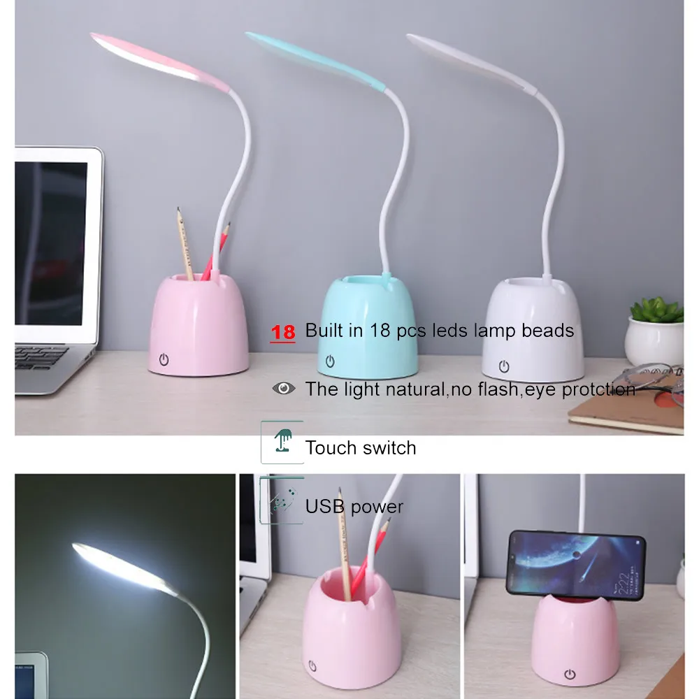 Flexible 18 LED Stand Desk Lamp Modern Touch Switch 3 Modes Dimmer USB Rechargeable Reading Study Light Table Lamp for Bedroom
Flexible 18 LED Stand Desk Lamp Modern Touch Switch 3 Modes Dimmer USB Rechargeable Reading Study Light Table Lamp for Bedroom