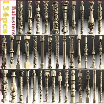 134pcs 3D STL Model Balusters and Columns for CNC 4 AXLE Engraver Carvingbed Relief for CNC Router Aspire Artcam
134pcs 3D STL Model Balusters and Columns for CNC 4 AXLE Engraver Carvingbed Relief for CNC Router Aspire Artcam