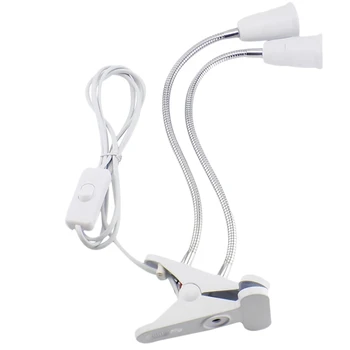 E27 Led Grow Light Dual Heads Clip on Flexible Extension Bulb Lamp Holder Plug, Eu Plug
E27 Led Grow Light Dual Heads Clip on Flexible Extension Bulb Lamp Holder Plug, Eu Plug