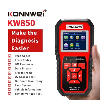 KONNWEI KW850 OBD2 Auto Diagnostic Tool Scanner Universal OBD Car Diagnostic Tool ODB2 Check Engine Automotive Car Code Reader
KONNWEI KW850 OBD2 Auto Diagnostic Tool Scanner Universal OBD Car Diagnostic Tool ODB2 Check Engine Automotive Car Code Reader
