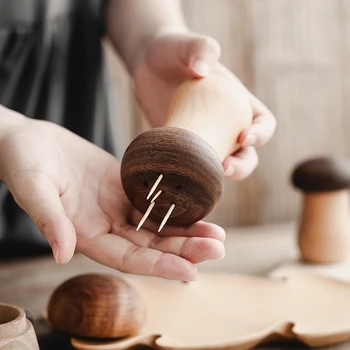 Japanese Toothpick Box Cotton Swab Stick Tube Small Mushroom Walnut Beech Wood High-End Simple Household Personality Products
Japanese Toothpick Box Cotton Swab Stick Tube Small Mushroom Walnut Beech Wood High-End Simple Household Personality Products