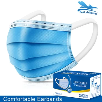 10/50pcs 3 Layers Disposable Dust Mouth Mask Anti-Pollution Protective Face Masks Safety Elastic Ear Loop PM2.5 soft Face Masks
10/50pcs 3 Layers Disposable Dust Mouth Mask Anti-Pollution Protective Face Masks Safety Elastic Ear Loop PM2.5 soft Face Masks
