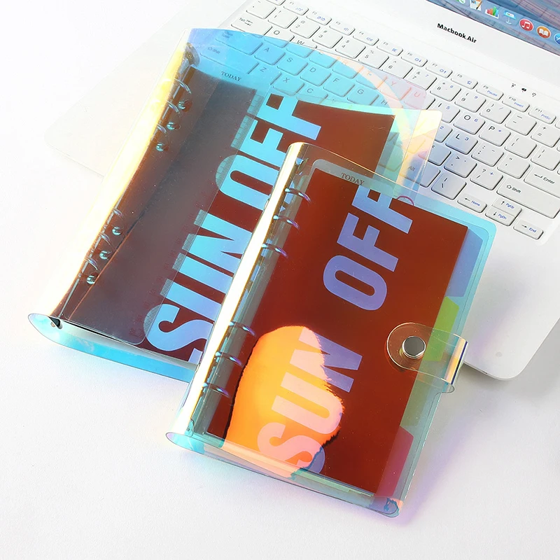 A5 Dazzle Color Notebook PVC Notebook Sheet Shell Office School Transparent Concise 6 Holes Binder Planner Cover Journal
A5 Dazzle Color Notebook PVC Notebook Sheet Shell Office School Transparent Concise 6 Holes Binder Planner Cover Journal