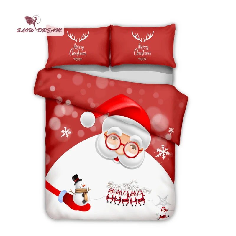 SlowDream Santa Claus Christmas Quilt Cover +Pillowcase Gift Decor Bedroom Single Double Adult Child Halloween Duvet Cover Set
SlowDream Santa Claus Christmas Quilt Cover +Pillowcase Gift Decor Bedroom Single Double Adult Child Halloween Duvet Cover Set