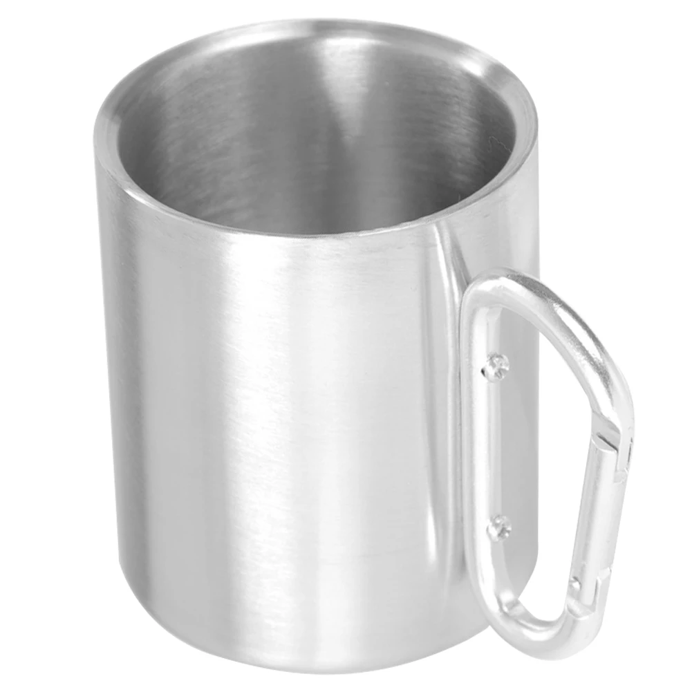 Stainless Steel Travel Water Cup Tumbler 330ml Tea Coffee Mug Self Lock Carabiner Handle Cup For Camping Hiking Climbing Outdoor
Stainless Steel Travel Water Cup Tumbler 330ml Tea Coffee Mug Self Lock Carabiner Handle Cup For Camping Hiking Climbing Outdoor