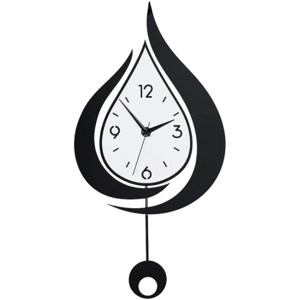 Black Modern Wall Clock Silent Quartz Pendulum Clock with Arabic Numerals Home Decor Black and White Design 30x59cm
Black Modern Wall Clock Silent Quartz Pendulum Clock with Arabic Numerals Home Decor Black and White Design 30x59cm