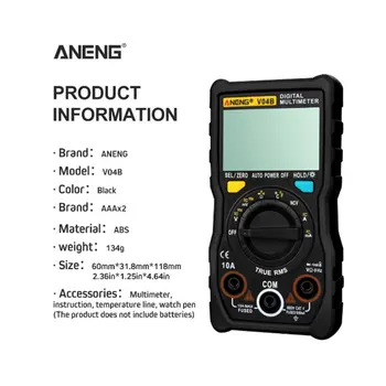 High Precision Pocket Type Automatic Intelligent Gear Recognition Multimeter Electrician Maintenance Instrument
High Precision Pocket Type Automatic Intelligent Gear Recognition Multimeter Electrician Maintenance Instrument
