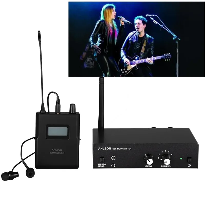 Оригинальная для ANLEON S2 UHF стерео Беспроводная система монитора 670 680MHZ 100 240V