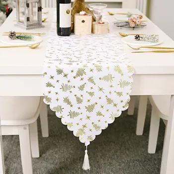 Christmas Stamping Gold White Table Cloth Xmas Tree Star Print Table Cloth Cover 2021 Merry Christmas Decor for Home Table Noel
Christmas Stamping Gold White Table Cloth Xmas Tree Star Print Table Cloth Cover 2021 Merry Christmas Decor for Home Table Noel