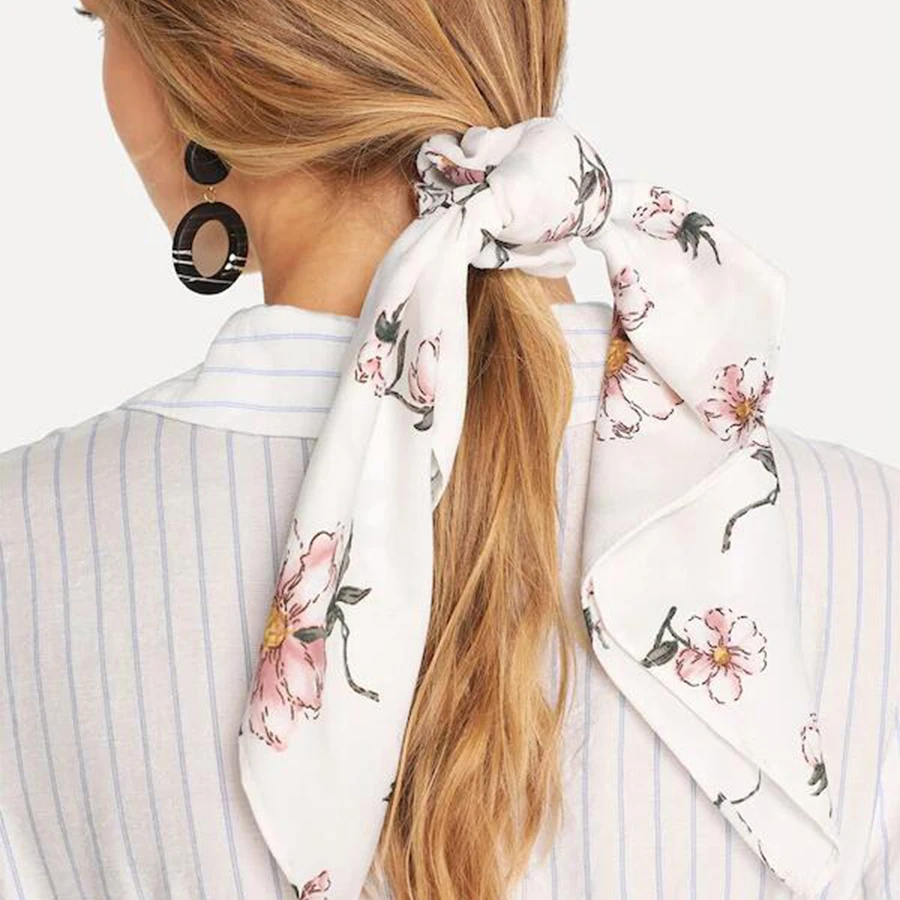 2020 New Spring Ponytail Scarf Elastic Hair Rope for Women Hair Bow Ties Scrunchies Hair Bands Flower Print Ribbon Hairbands
2020 New Spring Ponytail Scarf Elastic Hair Rope for Women Hair Bow Ties Scrunchies Hair Bands Flower Print Ribbon Hairbands