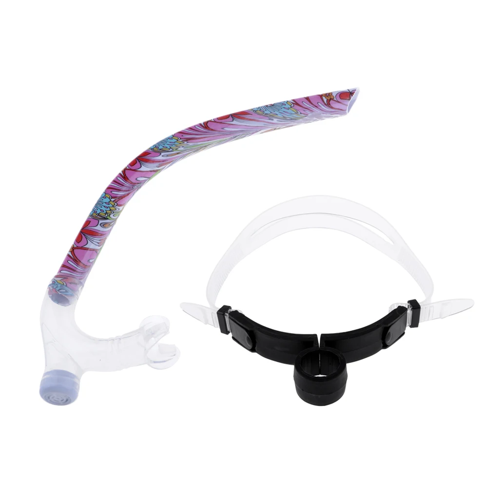 Swim Snorkel - Swim Snorkel Training - Comfortable Silicone Mouthpiece & One-way Purge Valve -Center Mount Design Swim Snorkel - Swim Snorkel Training - Comfortable Silicone Mouthpiece & One-way Purge Valve -Center Mount Design