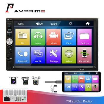AMPrime 2 Din Car Radio 7" Autoradio 7012B Bluetooth Car Multimedia Player MirrorLink FM Radio Car USB Auto Audio Stereo Camera 
AMPrime 2 Din Car Radio 7" Autoradio 7012B Bluetooth Car Multimedia Player MirrorLink FM Radio Car USB Auto Audio Stereo Camera