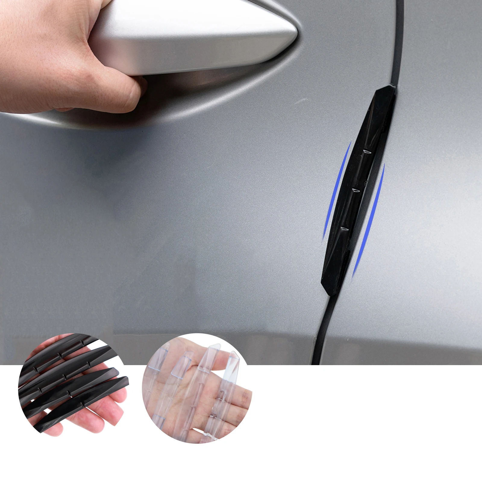

Universal Black Transparent Car Door Protection Edge Guard Trim Styling Moulding Strip Anti Collision Scratch Protector Stickers