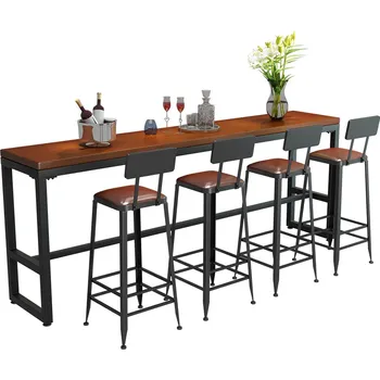 Solid Wood High Foot Bar Table And Chair Family Living Room Combination Wall Bar Partition Long Table Ktv Milk Tea Shop Table An
Solid Wood High Foot Bar Table And Chair Family Living Room Combination Wall Bar Partition Long Table Ktv Milk Tea Shop Table An