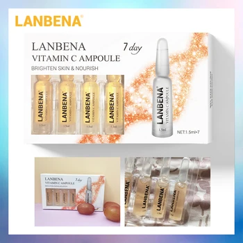 LANBENA Vitamin C Ampoule Serum Whitening Remover Freckle Speckle Fade Dark Spots Moisturizing Anti-Aging Nourishing For 7 Days
LANBENA Vitamin C Ampoule Serum Whitening Remover Freckle Speckle Fade Dark Spots Moisturizing Anti-Aging Nourishing For 7 Days