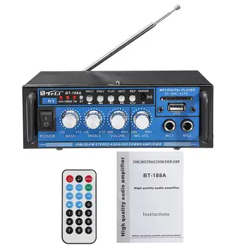 800W HIFI Audio Power Amplifier 12/220V Home Theater Sound System Audio Mini Amplifier FM USB SD bluetooth W/Remote Control
800W HIFI Audio Power Amplifier 12/220V Home Theater Sound System Audio Mini Amplifier FM USB SD bluetooth W/Remote Control