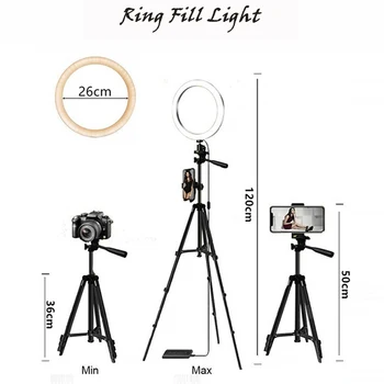 LED Ring Fill Light Bracket, Portable Telescopic Dimmable 26cm Ring Light Mobile Phone Live Tripod
LED Ring Fill Light Bracket, Portable Telescopic Dimmable 26cm Ring Light Mobile Phone Live Tripod