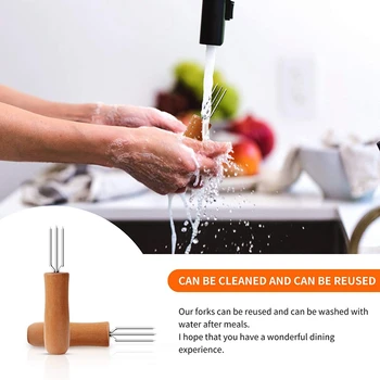 Stainless Steel Corn Holders, Corn on the Cobb Holders with Long Oak Wood Handle and Silicone Basting Brushes for Kids and Adult
Stainless Steel Corn Holders, Corn on the Cobb Holders with Long Oak Wood Handle and Silicone Basting Brushes for Kids and Adult