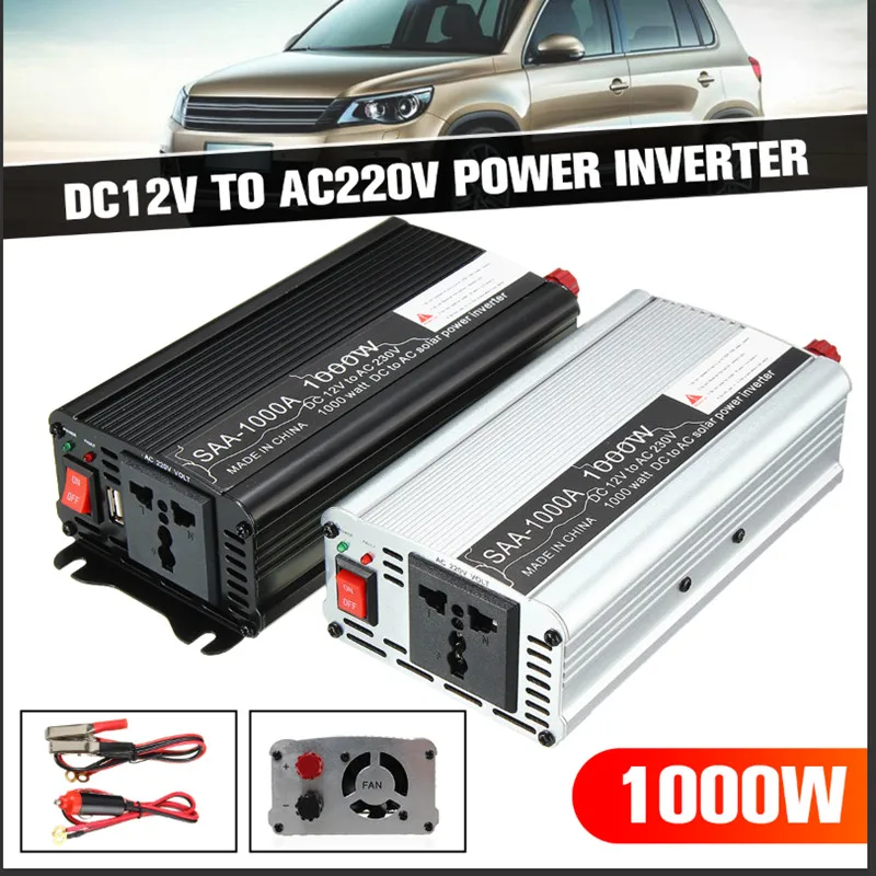 2000W Inverter 12V 220V Auto Modified Sine Wave Voltage Transformer Solar Power Inverter Converter Car Charge USB
2000W Inverter 12V 220V Auto Modified Sine Wave Voltage Transformer Solar Power Inverter Converter Car Charge USB