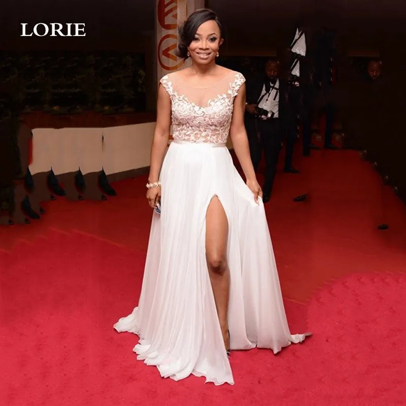 LORIE Boho Wedding Dress Cap Sleeve A Line Chiffon Long Backless Beach Wedding Gown Appliques Side Split Lace Bridal Gowns 2020
LORIE Boho Wedding Dress Cap Sleeve A Line Chiffon Long Backless Beach Wedding Gown Appliques Side Split Lace Bridal Gowns 2020
