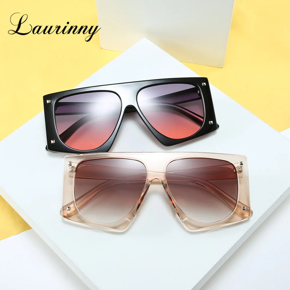 

Vintage Square Gradient Oversized Sunglasses Women 2021 Brand Design Sun Glasses Futuristic 90s Men Shades Eyewear Female UV400