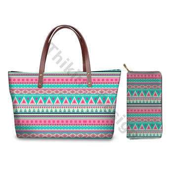 Brand Luxury Design Handbags Aztec Tradition Printing Women 2pcs/set Hand Bag&Wallet Females Top-Handle Bags For Custom
Brand Luxury Design Handbags Aztec Tradition Printing Women 2pcs/set Hand Bag&Wallet Females Top-Handle Bags For Custom