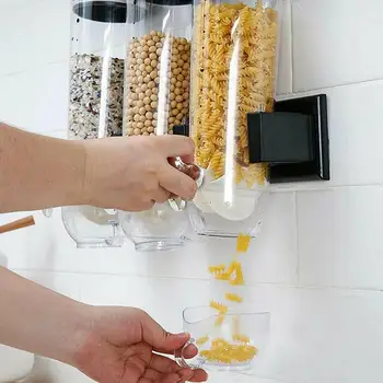 Creative Household Cereal Dispenser Bottle Tank Kitchen Storage Box Grain Dry Food Grain Cans Container Snack Nuts Candy Barrel
Creative Household Cereal Dispenser Bottle Tank Kitchen Storage Box Grain Dry Food Grain Cans Container Snack Nuts Candy Barrel