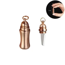 Brass Capsule Mini Knife Outdoor Survival Waterproof Pill Bottle Multi-function EDC Portable Mini Tool Key Ring Pendant Gift
Brass Capsule Mini Knife Outdoor Survival Waterproof Pill Bottle Multi-function EDC Portable Mini Tool Key Ring Pendant Gift