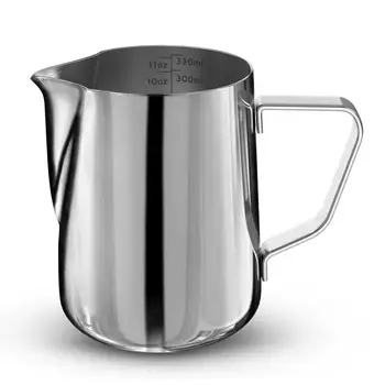 DishyKooker Stainless Steel Frothing Steaming Pitcher Garland Cup 350ml for Espresso Machine, Coffee Milk Frother Latte Maker
DishyKooker Stainless Steel Frothing Steaming Pitcher Garland Cup 350ml for Espresso Machine, Coffee Milk Frother Latte Maker