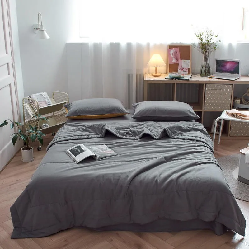 4Pcs Bed Sheet Pillowcases Thin Quilt Summer Lightweight Comforter,100%Washed Cotton,Machine Washable,Soft Comfy Can Sleep Naked
4Pcs Bed Sheet Pillowcases Thin Quilt Summer Lightweight Comforter,100%Washed Cotton,Machine Washable,Soft Comfy Can Sleep Naked