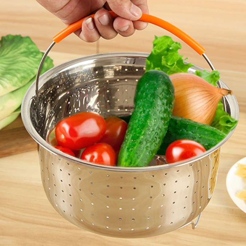 304 Stainless Steel Cleaning Basket Steamer Basket Pressure Cooker Anti-Scald Steamer Multi-function Kitchen Tool
304 Stainless Steel Cleaning Basket Steamer Basket Pressure Cooker Anti-Scald Steamer Multi-function Kitchen Tool