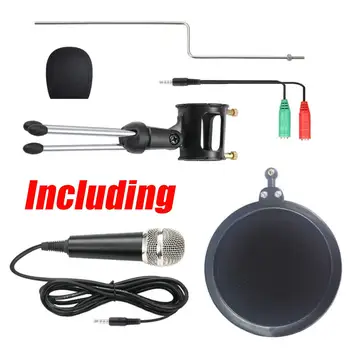 Professional Microphone Condenser for Computer Laptop PC USB Plug Stand Studio Podcasting Recording Microfone Karaoke Mic
Professional Microphone Condenser for Computer Laptop PC USB Plug Stand Studio Podcasting Recording Microfone Karaoke Mic