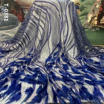 African French Feather Lace Fabric 2020 High Quality Lace Royal Blue Lace Fabric Nigerian Tulle Mesh Lace Fabrics for Wedding
African French Feather Lace Fabric 2020 High Quality Lace Royal Blue Lace Fabric Nigerian Tulle Mesh Lace Fabrics for Wedding