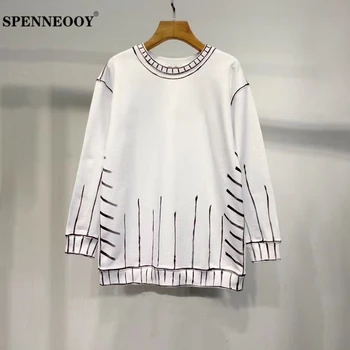 SPENNEOOY Designer Custom Runway Autumn Female Streetwear Pullovers Women Colorblock Striped Print Long Sleeve Sweatshirts
SPENNEOOY Designer Custom Runway Autumn Female Streetwear Pullovers Women Colorblock Striped Print Long Sleeve Sweatshirts