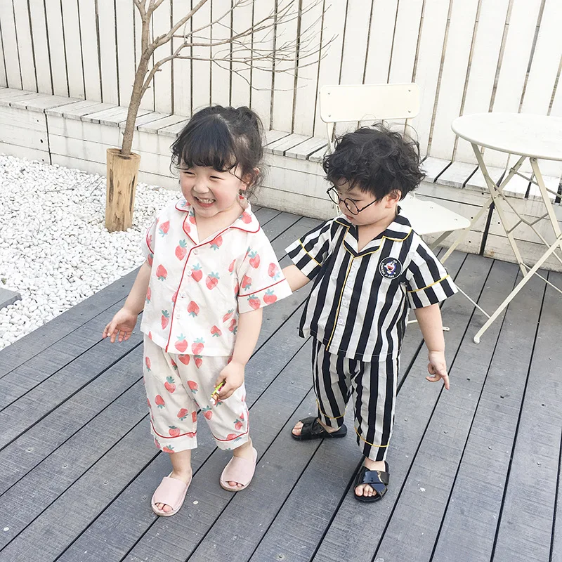 Children Summer Homewear Set Men And Women Child Baby Korean-style Short Sleeve Trousers Air Conditioning Clothes Pure Cotton Pa
Children Summer Homewear Set Men And Women Child Baby Korean-style Short Sleeve Trousers Air Conditioning Clothes Pure Cotton Pa