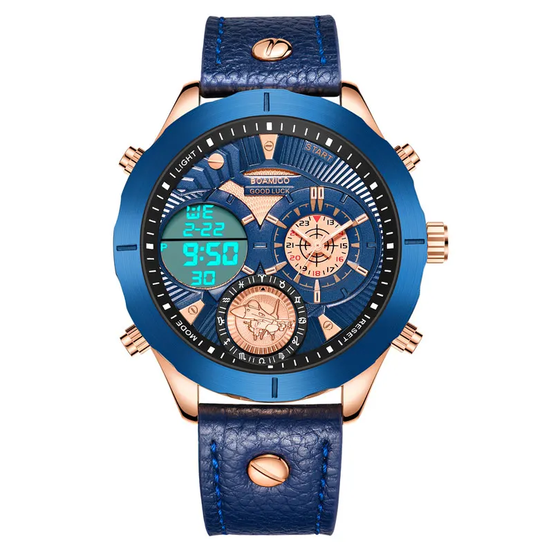 BOAMIGO Luxury Brand Men Sports Watch Leather Strap Digital Quartz Clock Waterproof Watch Relogio Masculino
BOAMIGO Luxury Brand Men Sports Watch Leather Strap Digital Quartz Clock Waterproof Watch Relogio Masculino