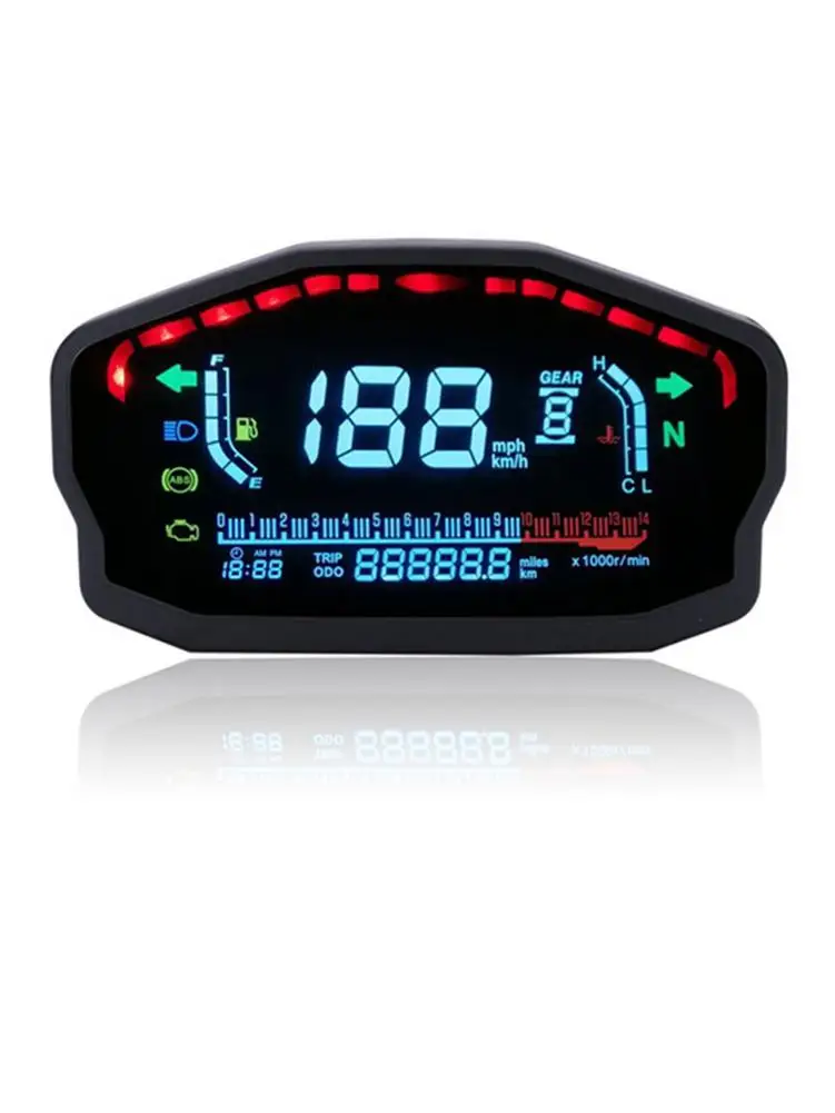 Motorcycle Modified Color Screen LCD Digital Instrument Speed Adjustable 1-6 Speed Water Temperature Oil Gauge 2 Cylinder 4
Motorcycle Modified Color Screen LCD Digital Instrument Speed Adjustable 1-6 Speed Water Temperature Oil Gauge 2 Cylinder 4