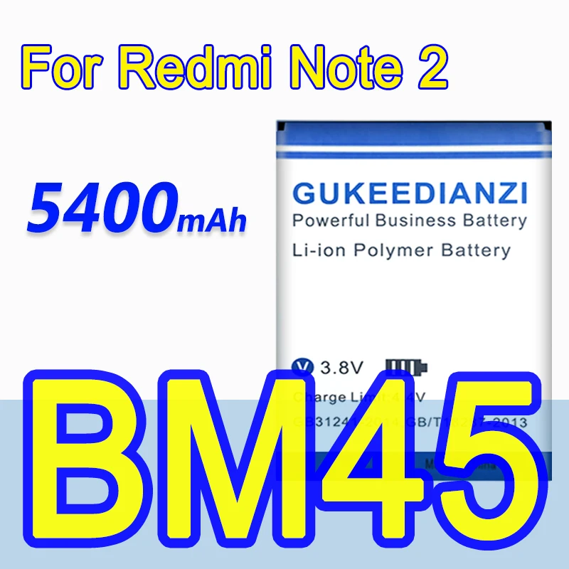 BM45 100% New 4800mAh Li-ion Battery For Xiaomi Redmi Note 2 Red Rice Note2 Replacement Lithium Polymer Batteries | Мобильные