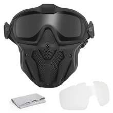Tactical Paintball Mask Detachable Goggle With Anti-fog Micro Fan System Full Face Protective CS Wargame Airsoft Masks
Tactical Paintball Mask Detachable Goggle With Anti-fog Micro Fan System Full Face Protective CS Wargame Airsoft Masks