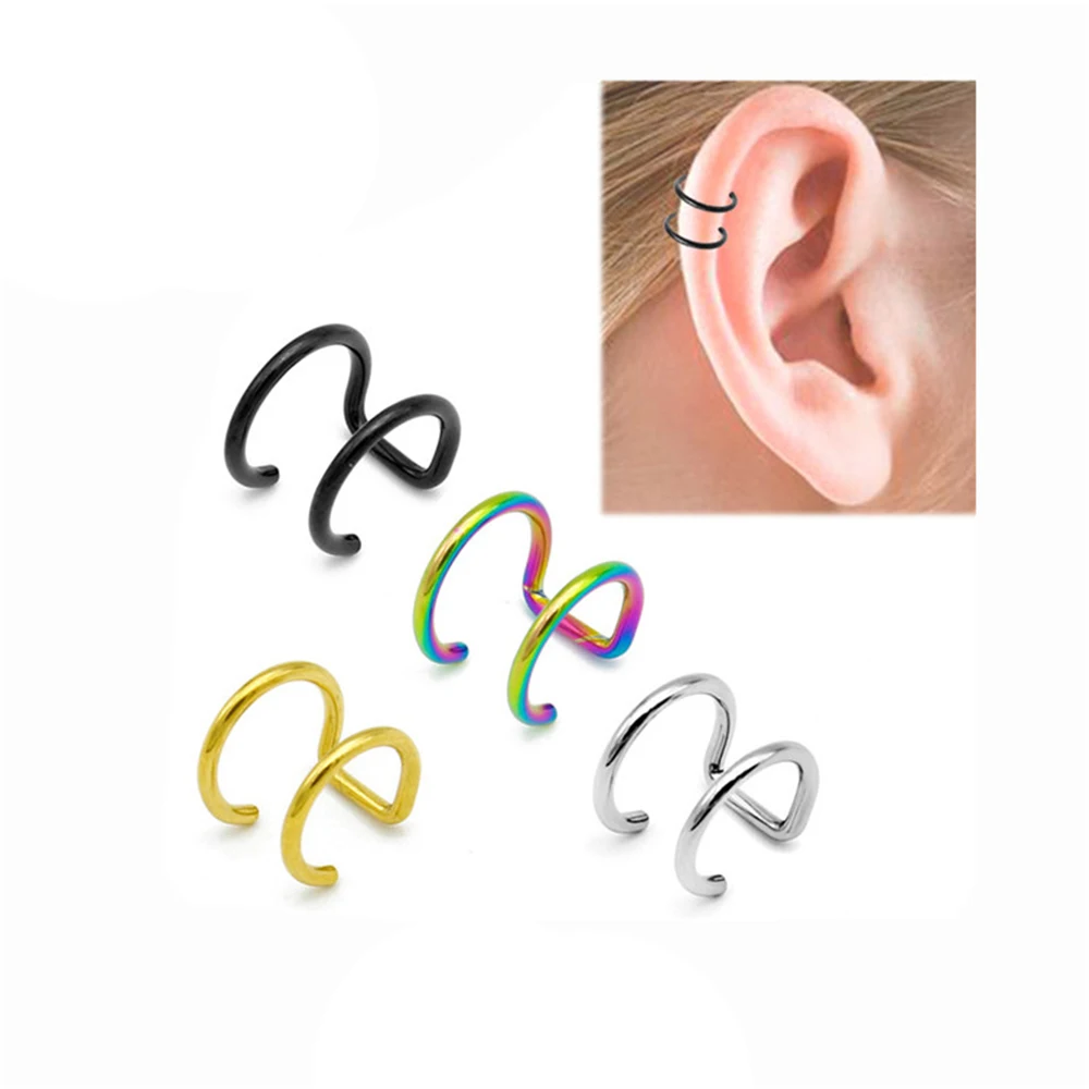 1 pair Punk Style Nose Ring Ear Cuff For Men Women Geometric U Shape Ear Bone Clip Earrings Personalized Nose Ear Clips Jewelry
1 pair Punk Style Nose Ring Ear Cuff For Men Women Geometric U Shape Ear Bone Clip Earrings Personalized Nose Ear Clips Jewelry