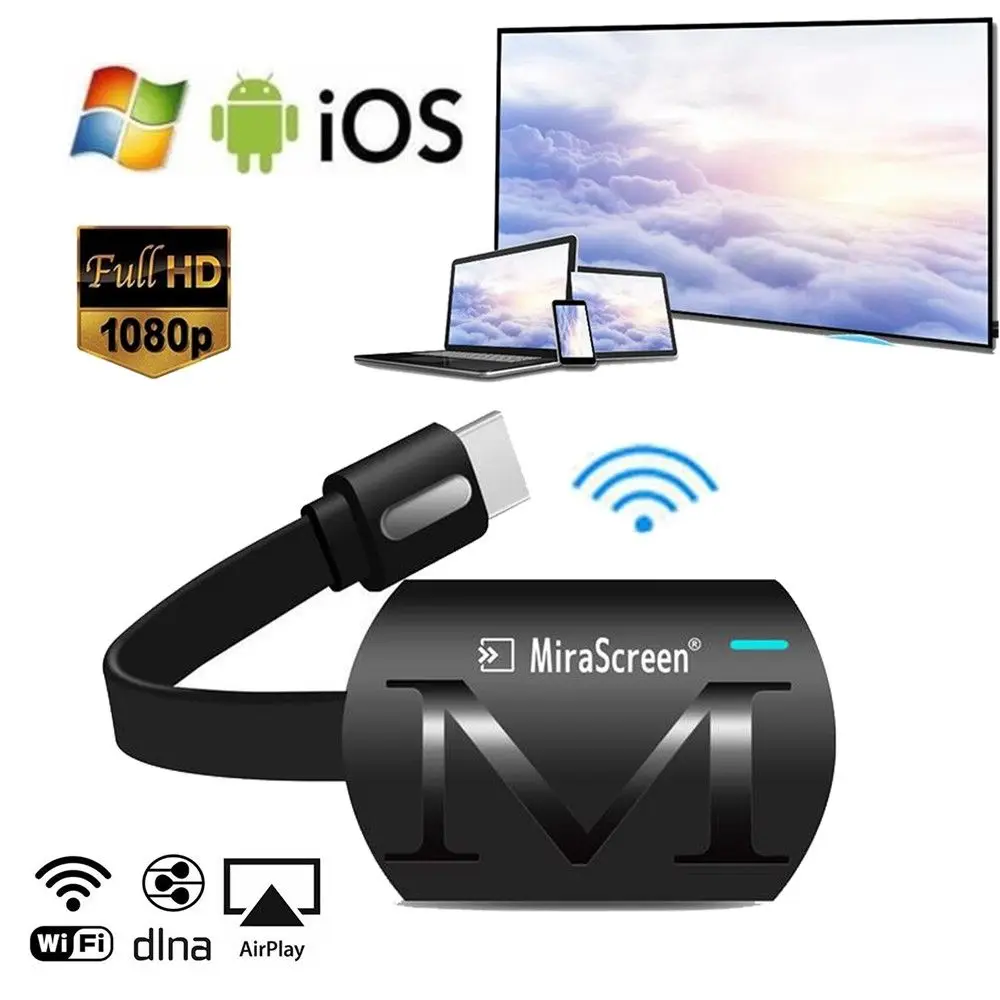 Hot MiraScreen G4 WiFi Display Receiver TV Dongle Miracast DLNA Airplay 1080P HD
Hot MiraScreen G4 WiFi Display Receiver TV Dongle Miracast DLNA Airplay 1080P HD