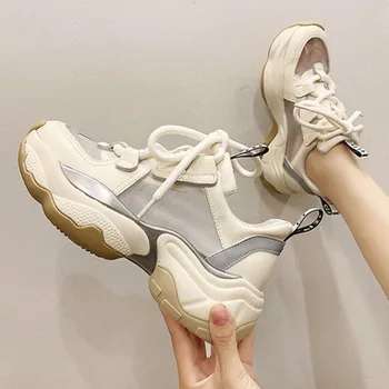 Women Chunky Sneakers Fashion Platform Old Dad Shoes Designers Green Pink Leather Sport Ladies Lace Up Casual Shoes Woman 2020
Women Chunky Sneakers Fashion Platform Old Dad Shoes Designers Green Pink Leather Sport Ladies Lace Up Casual Shoes Woman 2020