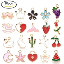 10pcs Alloy Enamel Pendants /Moon & Star/Heart Lock/Star/Unicorn/Apple/Cherry/Swan/Planet/Grape for Jewelry Craft Making
10pcs Alloy Enamel Pendants /Moon & Star/Heart Lock/Star/Unicorn/Apple/Cherry/Swan/Planet/Grape for Jewelry Craft Making