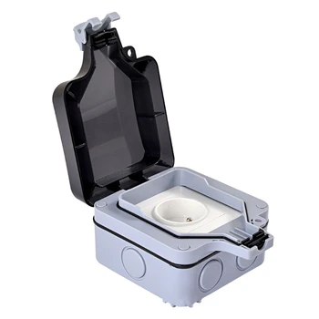 IP66 1 Slot Wall Socket Dustproof Surface-Mounted Protective Contact Weatherproof Adapter with Hinged Cover for Outdoor Use
IP66 1 Slot Wall Socket Dustproof Surface-Mounted Protective Contact Weatherproof Adapter with Hinged Cover for Outdoor Use