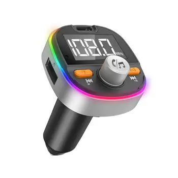 FM Transmitter Wireless Bluetooth 5.0 Handsfree Car MP3 Player Bluetooth Kit FM Modulator Dual USB Charger RGB light safe
FM Transmitter Wireless Bluetooth 5.0 Handsfree Car MP3 Player Bluetooth Kit FM Modulator Dual USB Charger RGB light safe