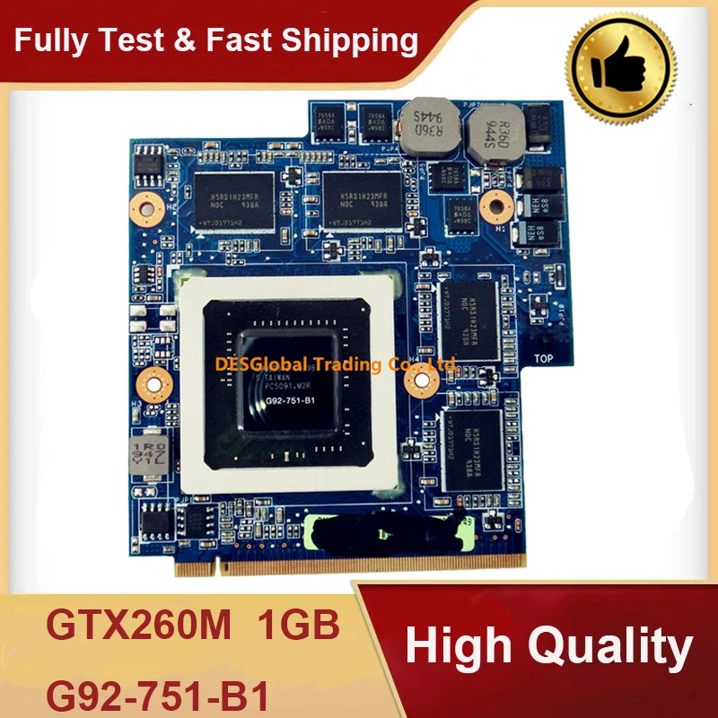 Original GTX 260M GTX260M VGA Video Graphic Card 1GB G92-751-B1 60-NV3VG1000-D For Asus G51VX G60VX Working Perfectly Fast Ship 
Original GTX 260M GTX260M VGA Video Graphic Card 1GB G92-751-B1 60-NV3VG1000-D For Asus G51VX G60VX Working Perfectly Fast Ship