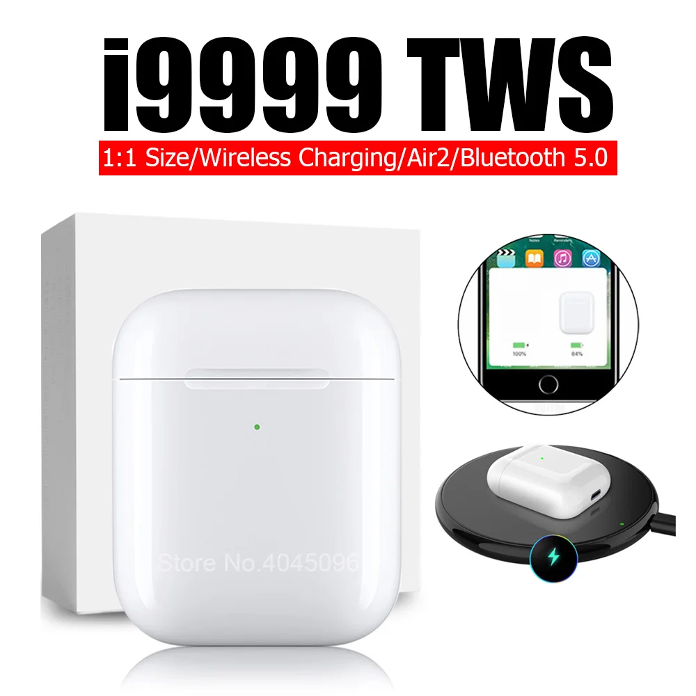 New i9999 tws Aire2 1:1 Replica Bluetooth 5.0 Earphone Wireless Charging 6D Sound Bass Earbuds PK i9800 i9000 i2000 i5000 tws
New i9999 tws Aire2 1:1 Replica Bluetooth 5.0 Earphone Wireless Charging 6D Sound Bass Earbuds PK i9800 i9000 i2000 i5000 tws