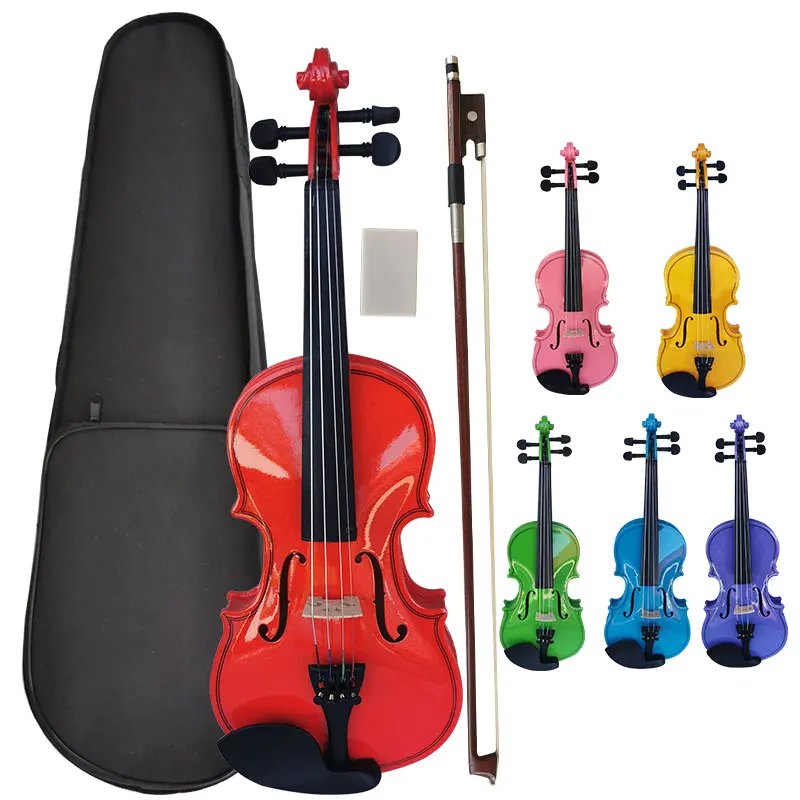 1/8 Splint Bright Colourful Acoustic Violin Fiddle with Rosin Case Bow for music lovers
1/8 Splint Bright Colourful Acoustic Violin Fiddle with Rosin Case Bow for music lovers
