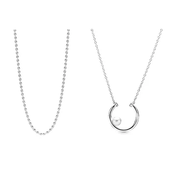 925 Sterling Silver Necklaces Offset Freshwater Cultured Pearl Circle Necklace For Women Party Wedding Jewelry
925 Sterling Silver Necklaces Offset Freshwater Cultured Pearl Circle Necklace For Women Party Wedding Jewelry